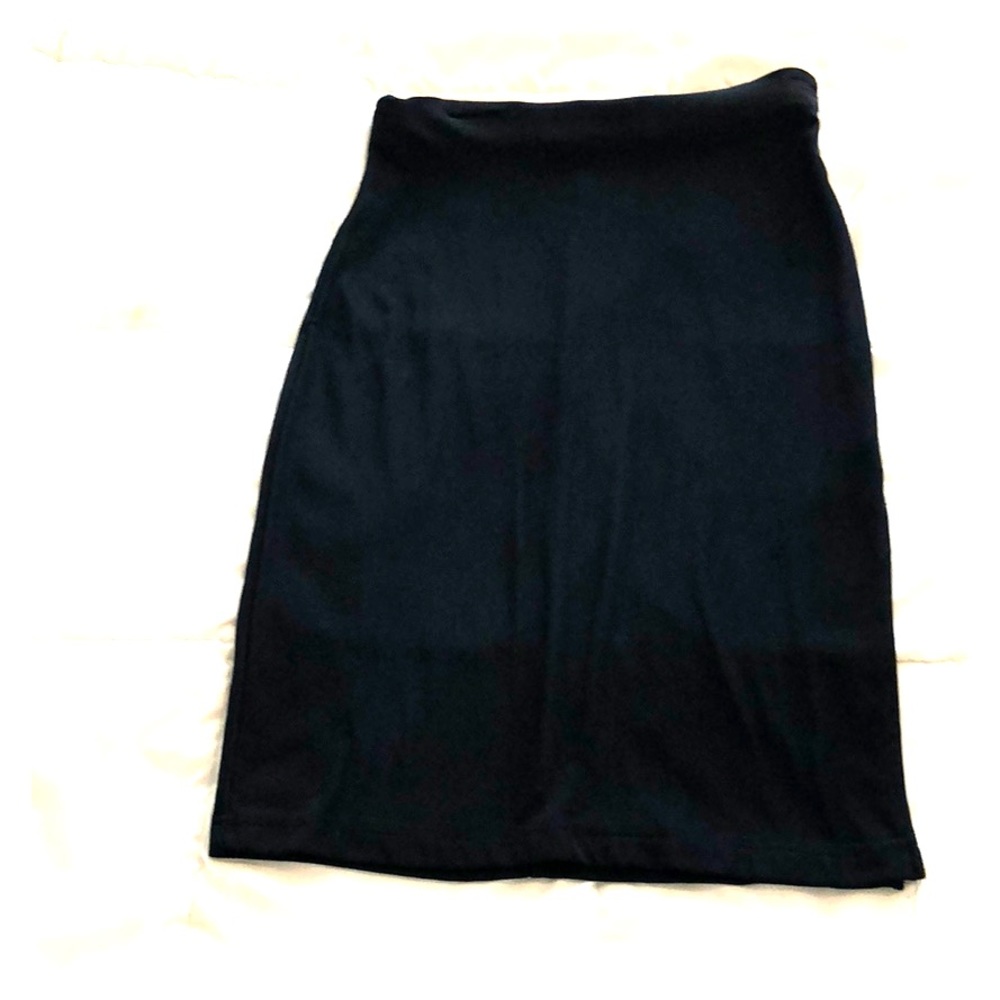 Black silky skirt